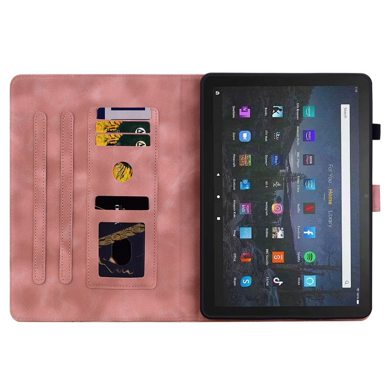 For Amazon Fire Max 11 Lily Embossed Leather Tablet Case