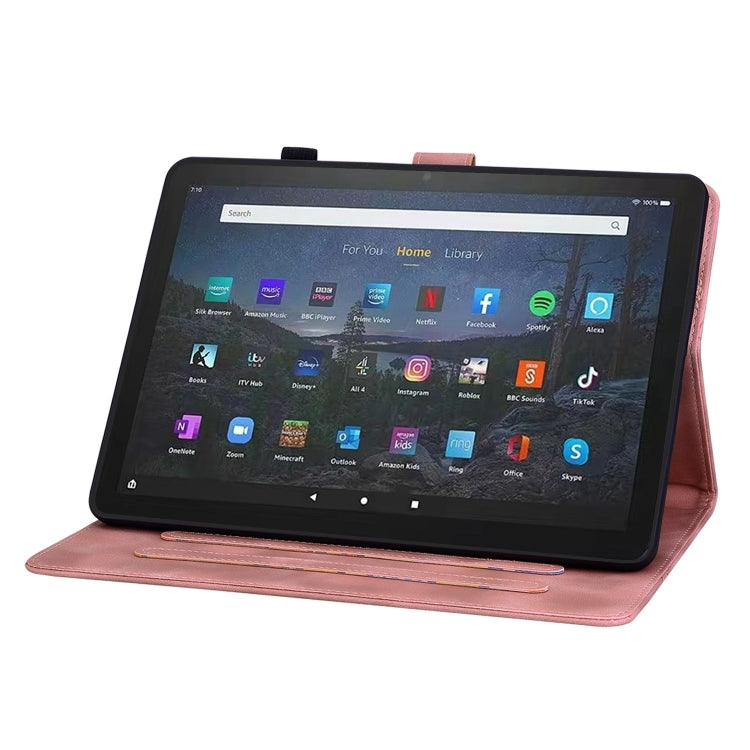 For Amazon Fire Max 11 Lily Embossed Leather Tablet Case