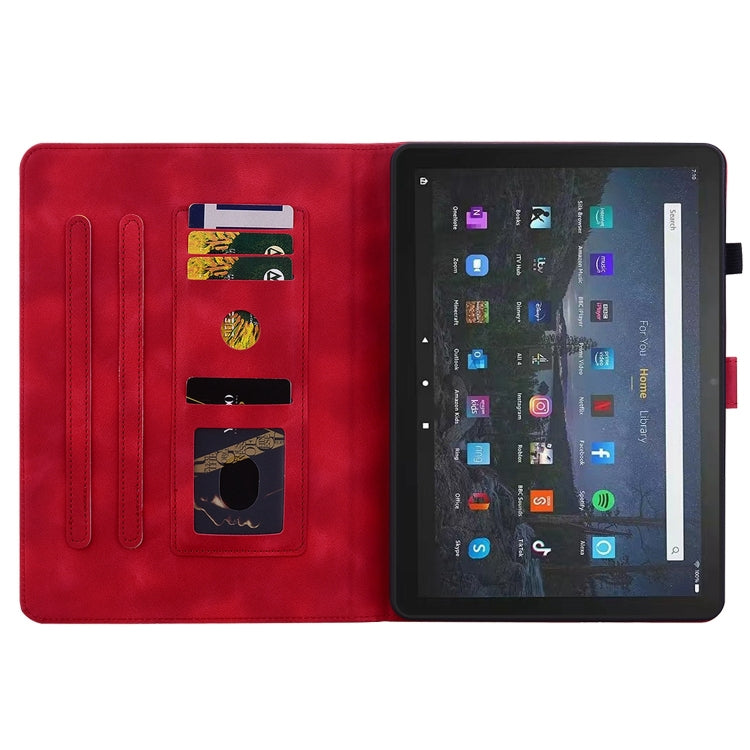 For Amazon Fire Max 11 Lily Embossed Leather Tablet Case