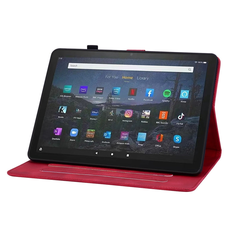 For Amazon Fire Max 11 Lily Embossed Leather Tablet Case
