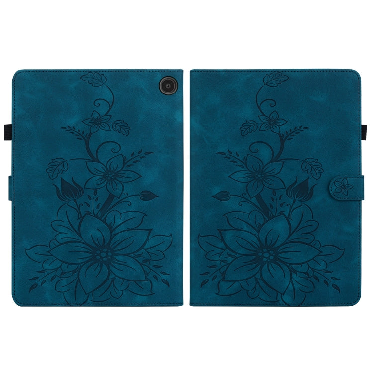 For Amazon Fire Max 11 Lily Embossed Leather Tablet Case