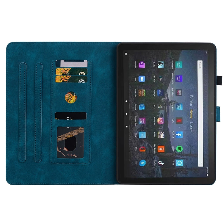 For Amazon Fire Max 11 Lily Embossed Leather Tablet Case