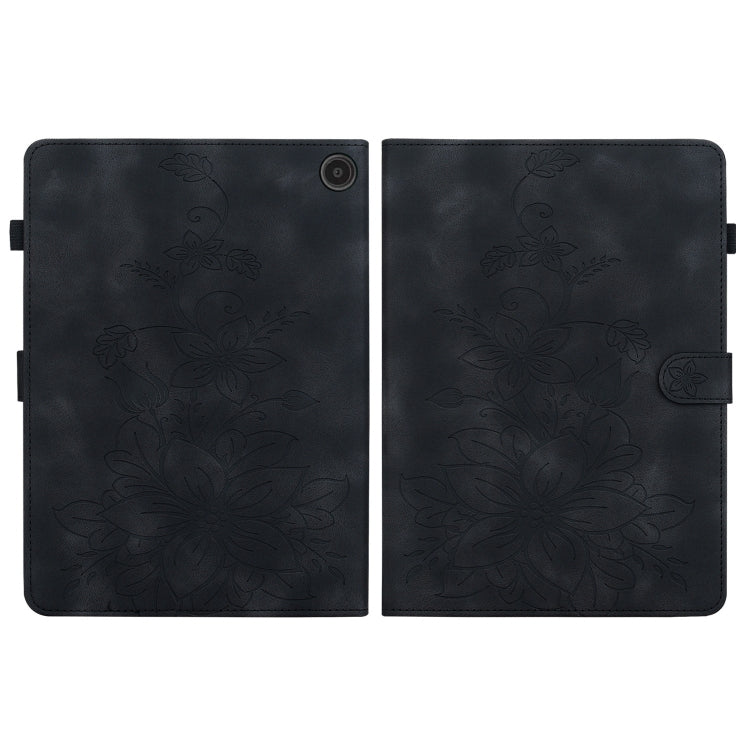 For Amazon Fire Max 11 Lily Embossed Leather Tablet Case