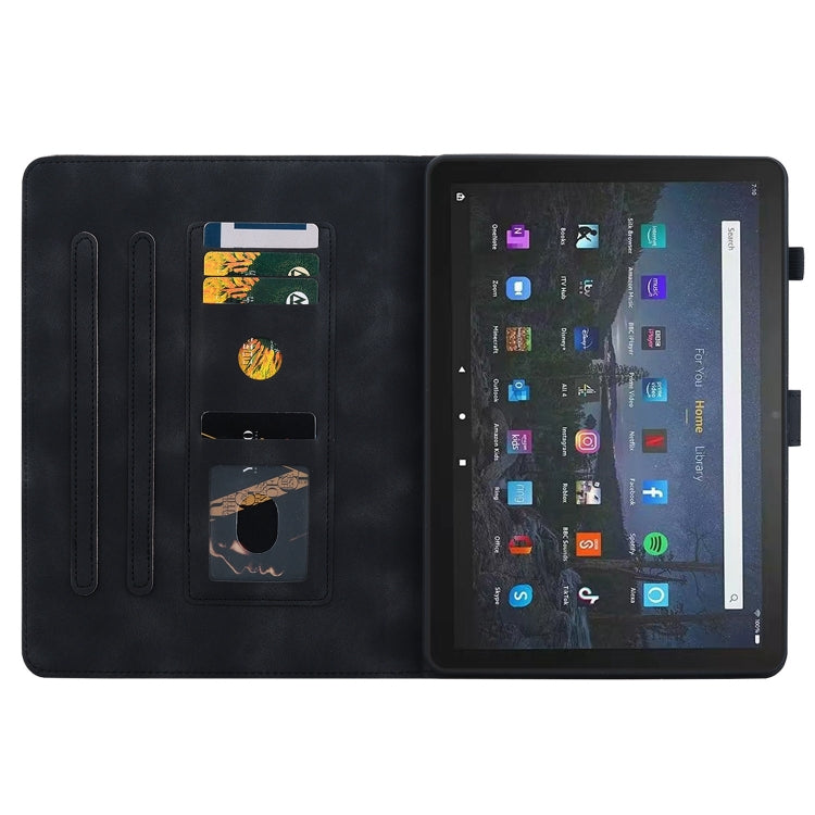 For Amazon Fire Max 11 Lily Embossed Leather Tablet Case