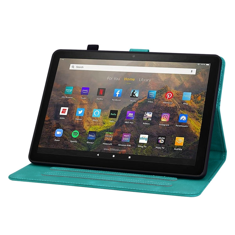 For Amazon Fire HD8 2020/2022 Lily Embossed Leather Tablet Case
