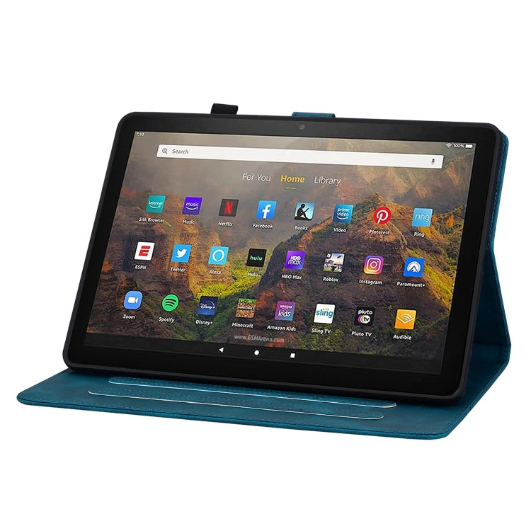 For Amazon Fire HD8 2020/2022 Lily Embossed Leather Tablet Case