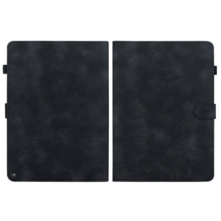 For Amazon Fire HD8 2020/2022 Lily Embossed Leather Tablet Case