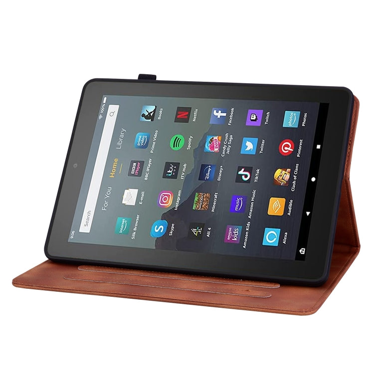 For Amazon Fire 7 2022 Lily Embossed Leather Tablet Case