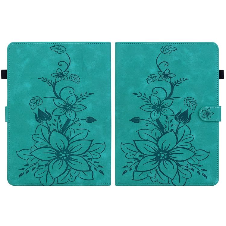 For Amazon Kindle Paperwhite5 Lily Embossed Leather Tablet Case