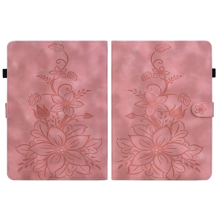 For Amazon Kindle Paperwhite5 Lily Embossed Leather Tablet Case