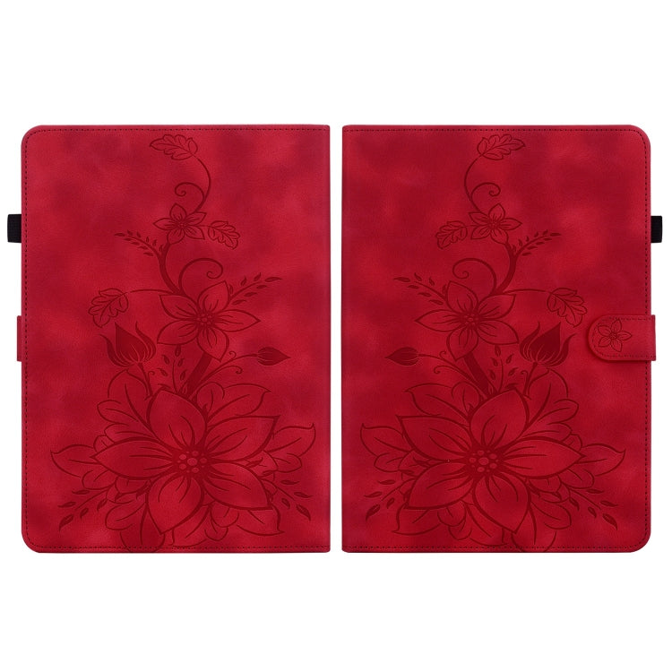 For Amazon Kindle Paperwhite5 Lily Embossed Leather Tablet Case