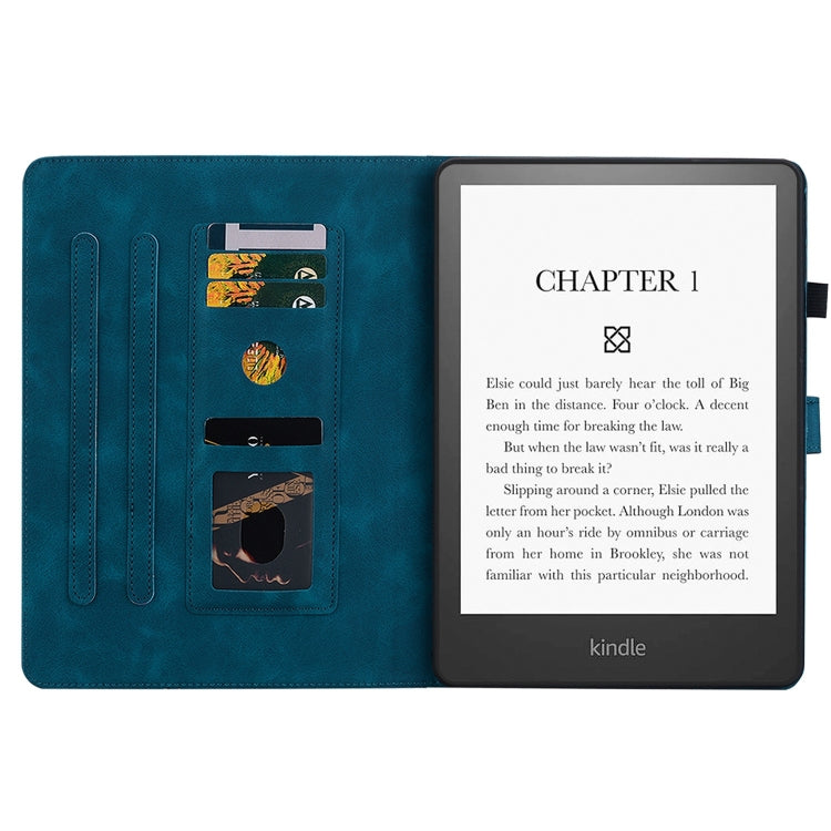 For Amazon Kindle Paperwhite5 Lily Embossed Leather Tablet Case