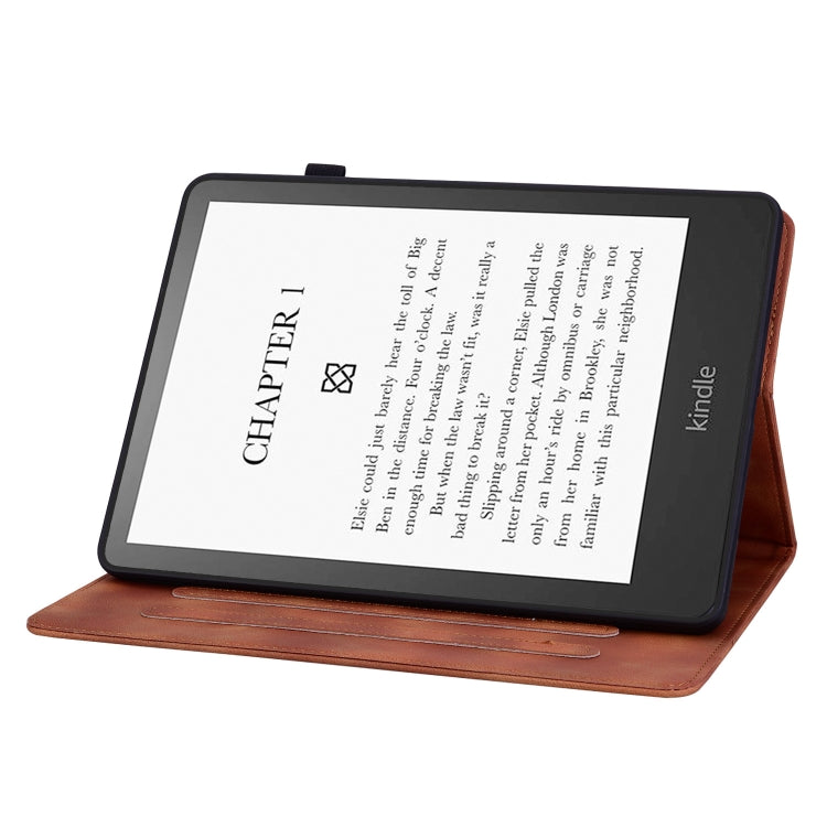 For Amazon Kindle Paperwhite 12th Gen 2024 Lily Embossed Leather Smart Tablet Case