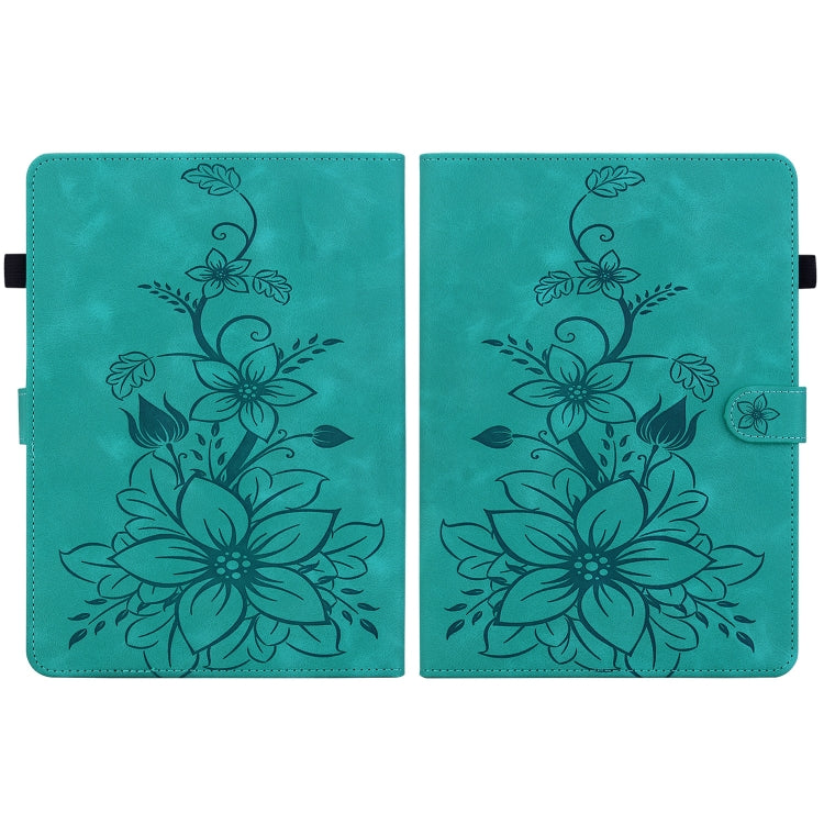 For Amazon Kindle Paperwhite 12th Gen 2024 Lily Embossed Leather Smart Tablet Case