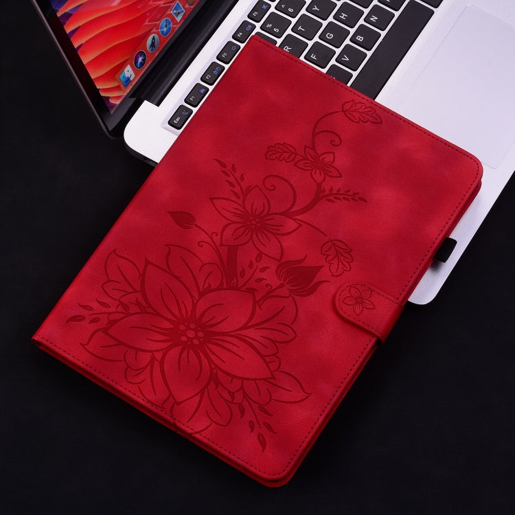 For Amazon Kindle Paperwhite 12th Gen 2024 Lily Embossed Leather Smart Tablet Case