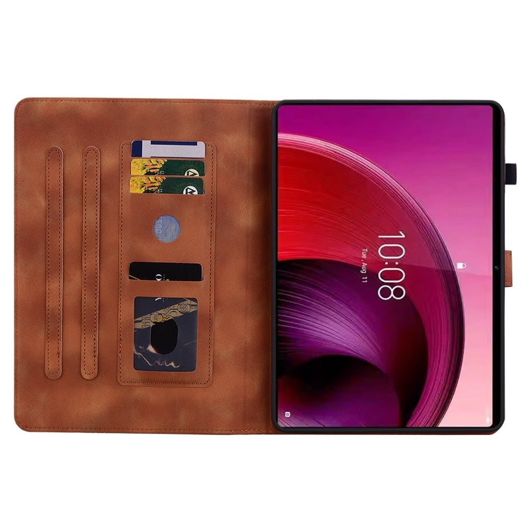 For Lenovo Tab M11/Xiaoxin Pad 11 2024 Lily Embossed Leather Tablet Case