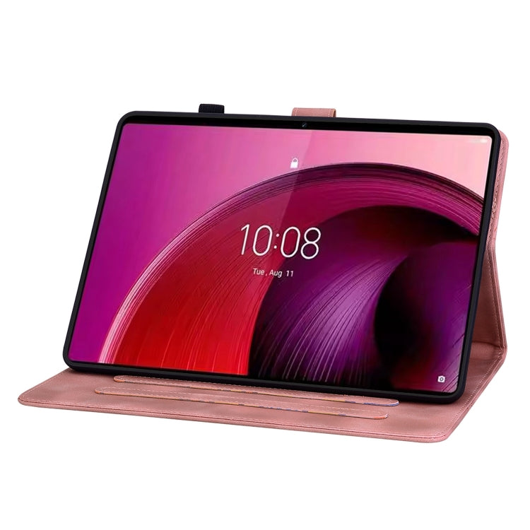 For Lenovo Tab M11/Xiaoxin Pad 11 2024 Lily Embossed Leather Tablet Case