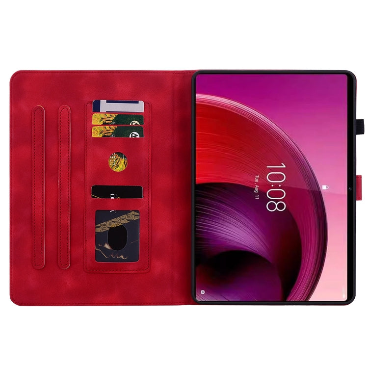 For Lenovo Tab M11/Xiaoxin Pad 11 2024 Lily Embossed Leather Tablet Case