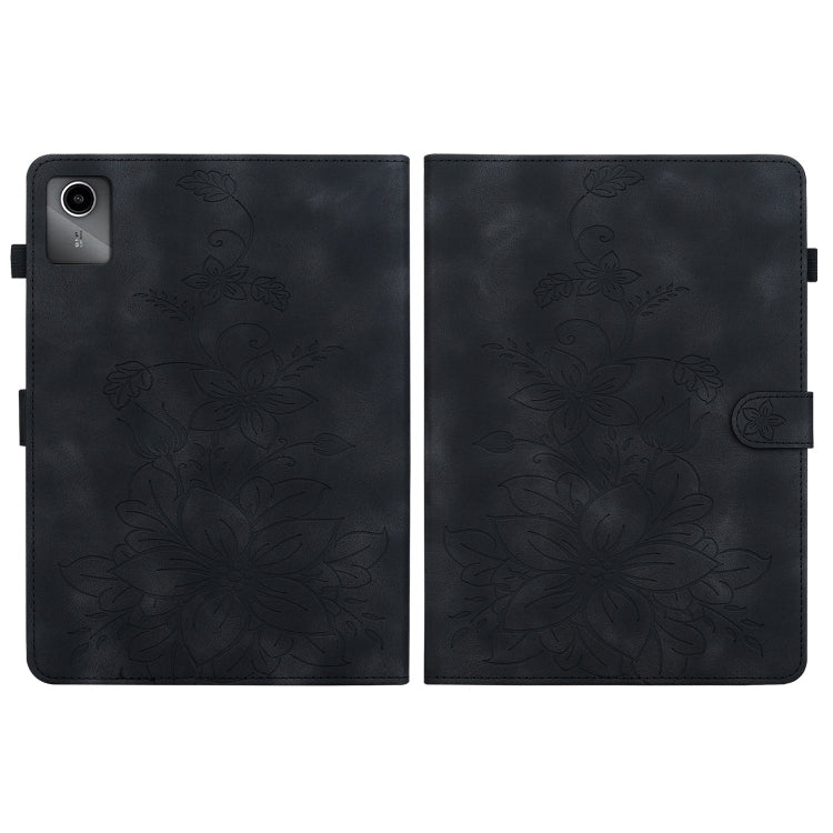 For Lenovo Tab M11/Xiaoxin Pad 11 2024 Lily Embossed Leather Tablet Case