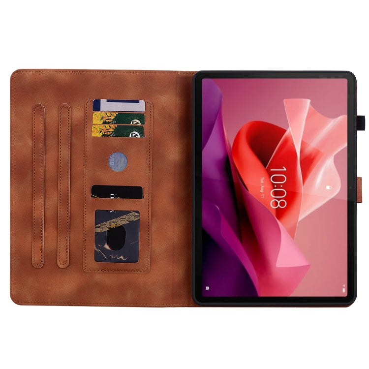 For Lenovo Tab P12 12.7 Lily Embossed Leather Tablet Case