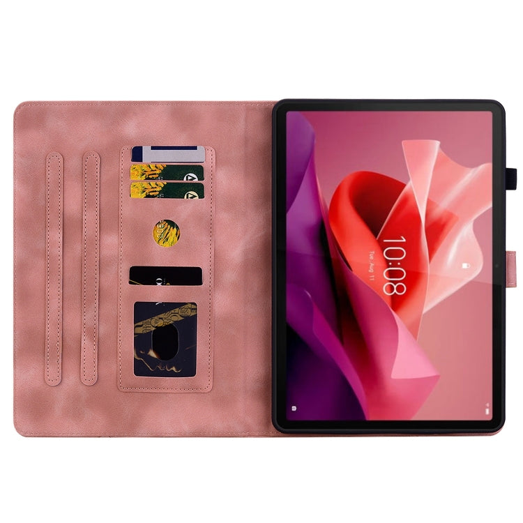 For Lenovo Tab P12 12.7 Lily Embossed Leather Tablet Case