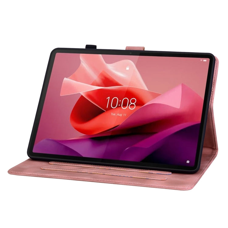 For Lenovo Tab P12 12.7 Lily Embossed Leather Tablet Case