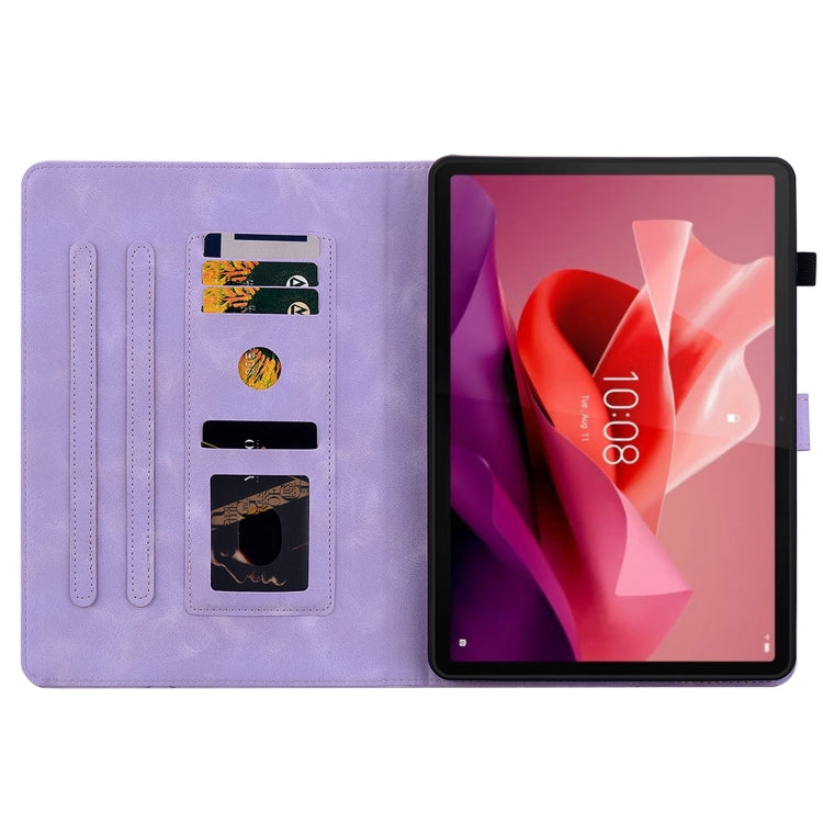 For Lenovo Tab P12 12.7 Lily Embossed Leather Tablet Case
