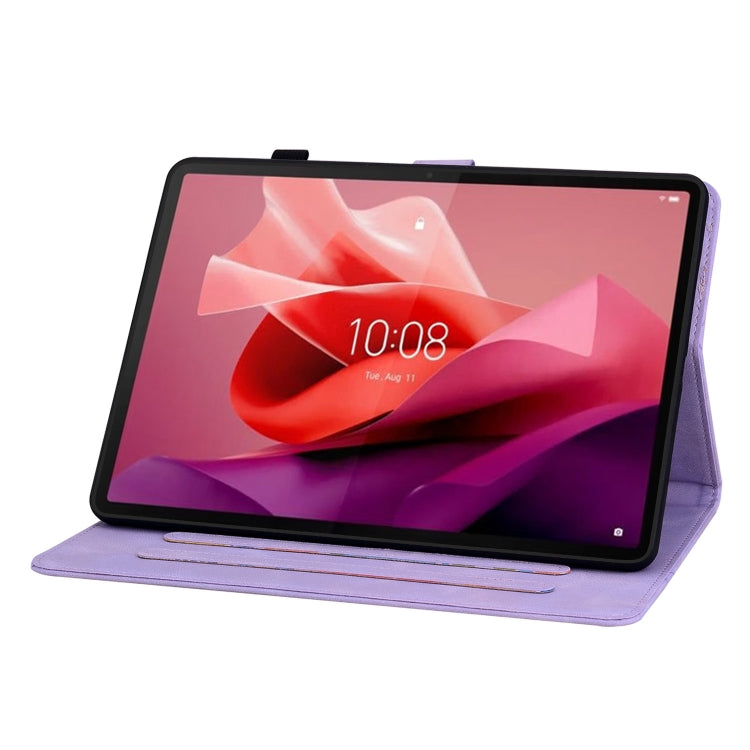 For Lenovo Tab P12 12.7 Lily Embossed Leather Tablet Case