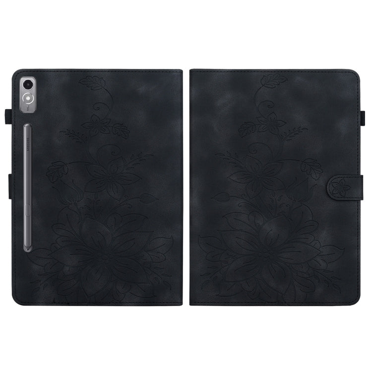 For Lenovo Tab P12 12.7 Lily Embossed Leather Tablet Case