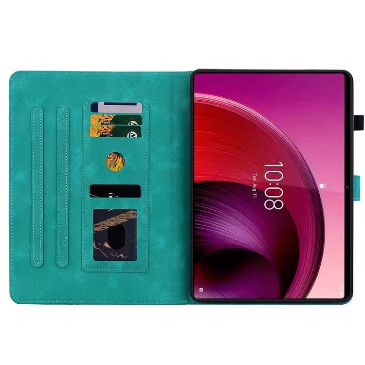For Lenovo Tab M10 5G 2023 Lily Embossed Leather Tablet Case