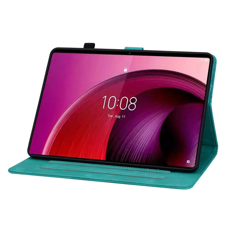 For Lenovo Tab M10 5G 2023 Lily Embossed Leather Tablet Case