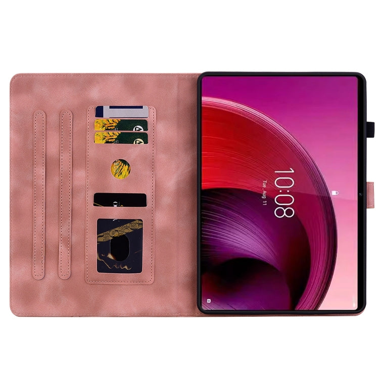 For Lenovo Tab M10 5G 2023 Lily Embossed Leather Tablet Case