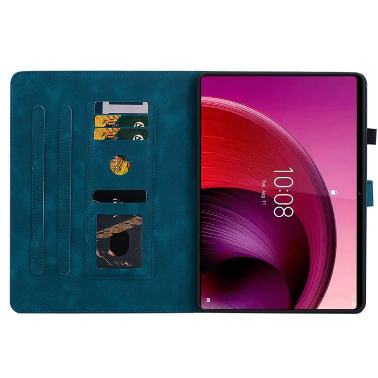 For Lenovo Tab M10 5G 2023 Lily Embossed Leather Tablet Case