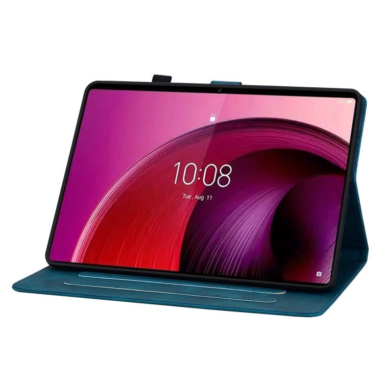 For Lenovo Tab M10 5G 2023 Lily Embossed Leather Tablet Case