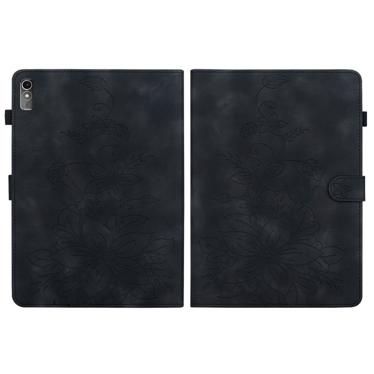 For Lenovo Tab M10 5G 2023 Lily Embossed Leather Tablet Case