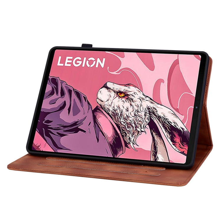 For Lenovo Legion Y700 2023 Lily Embossed Leather Tablet Case