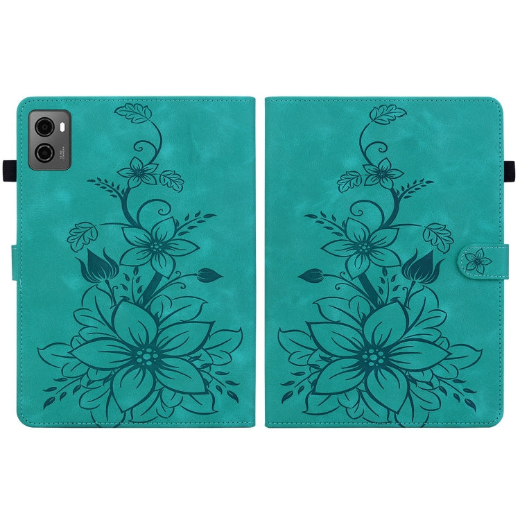 For Lenovo Legion Y700 2023 Lily Embossed Leather Tablet Case