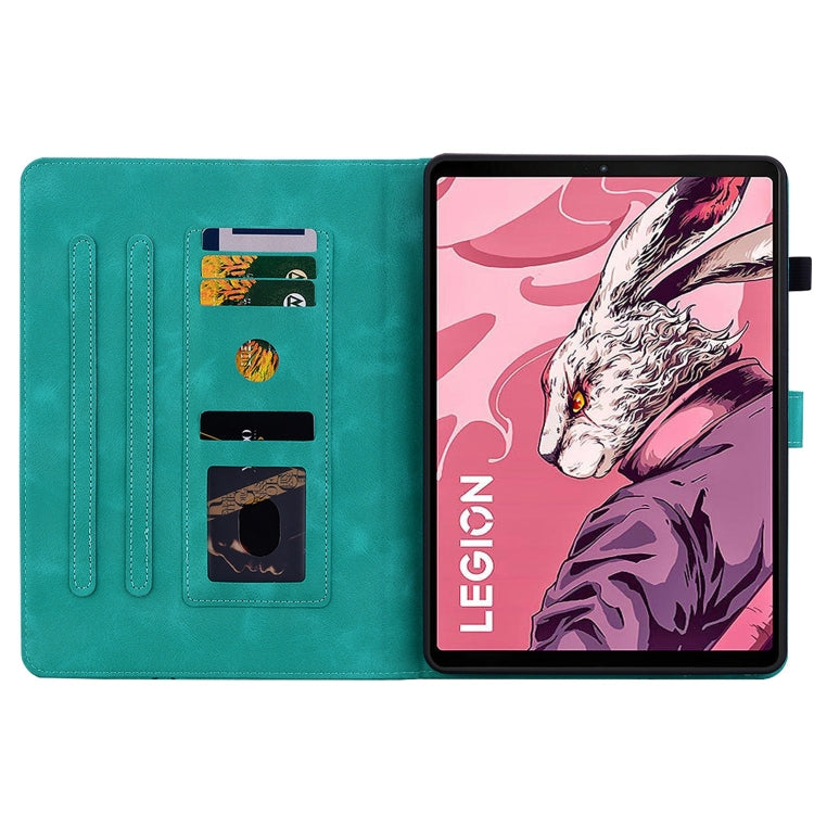 For Lenovo Legion Y700 2023 Lily Embossed Leather Tablet Case