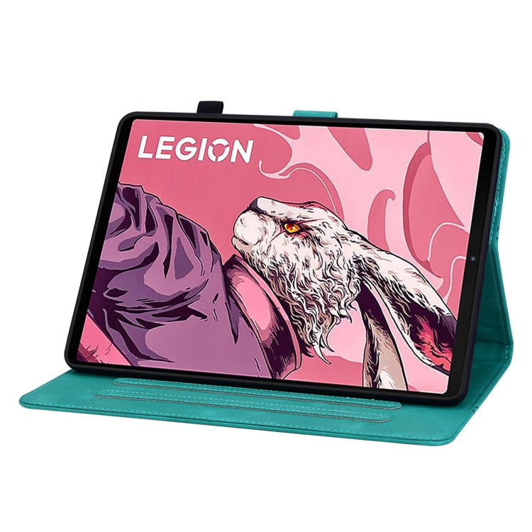 For Lenovo Legion Y700 2023 Lily Embossed Leather Tablet Case