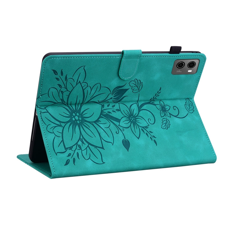 For Lenovo Legion Y700 2023 Lily Embossed Leather Tablet Case