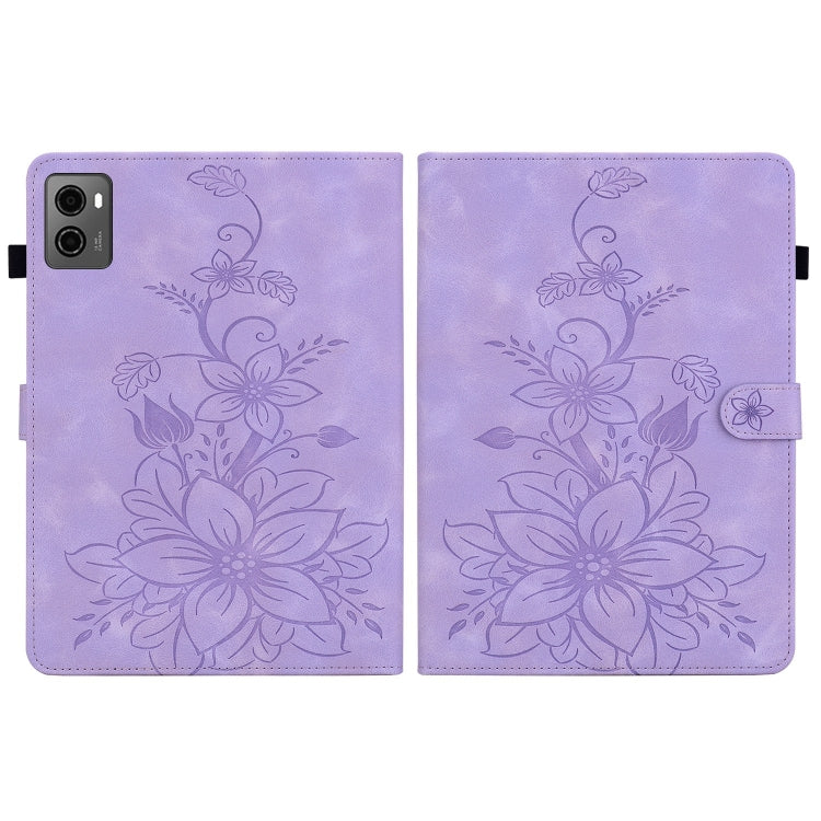 For Lenovo Legion Y700 2023 Lily Embossed Leather Tablet Case
