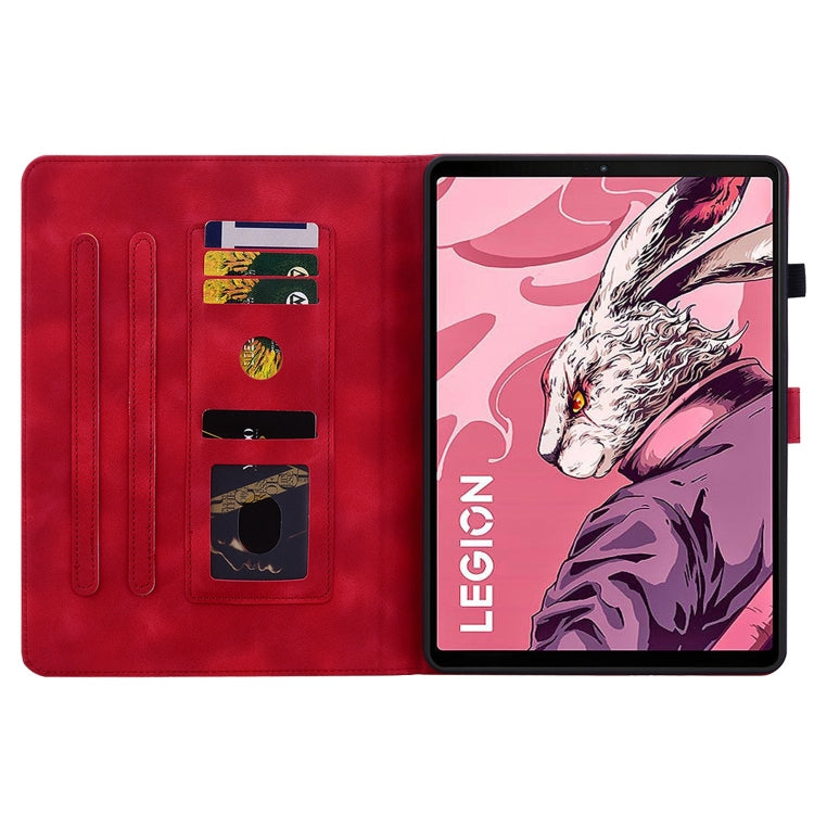 For Lenovo Legion Y700 2023 Lily Embossed Leather Tablet Case