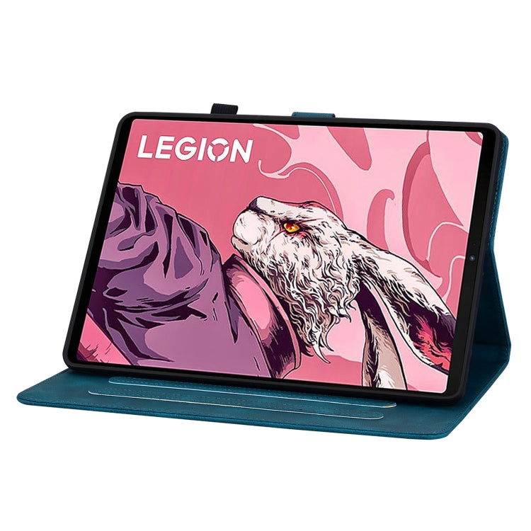 For Lenovo Legion Y700 2023 Lily Embossed Leather Tablet Case