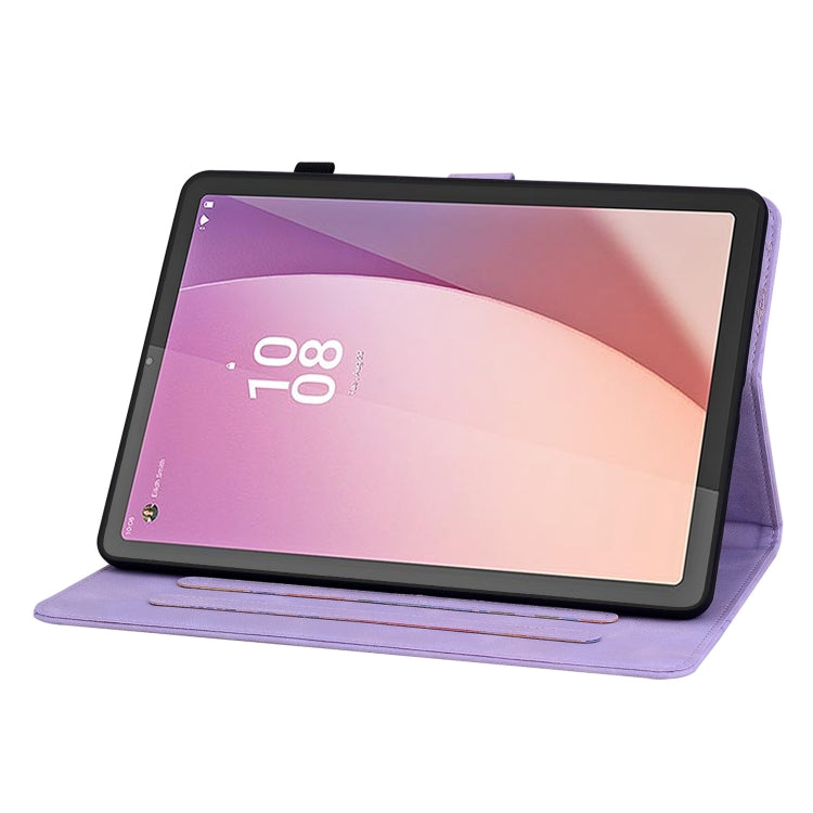 For Lenovo Tab M8 4th Gen TB300FU Lily Embossed Leather Tablet Case