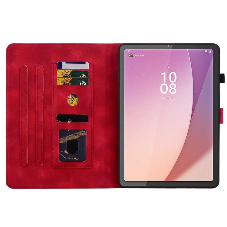 For Lenovo Tab M8 4th Gen TB300FU Lily Embossed Leather Tablet Case