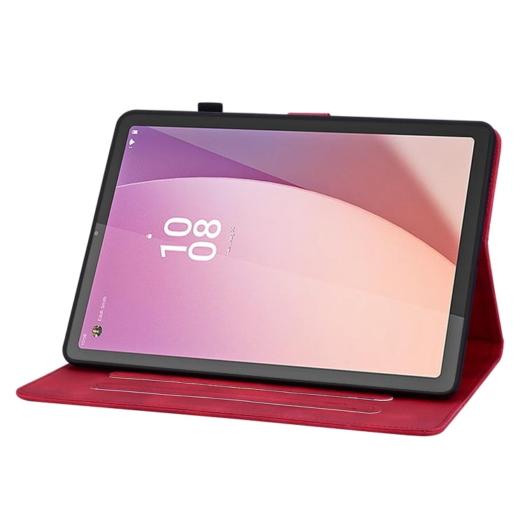 For Lenovo Tab M8 4th Gen TB300FU Lily Embossed Leather Tablet Case