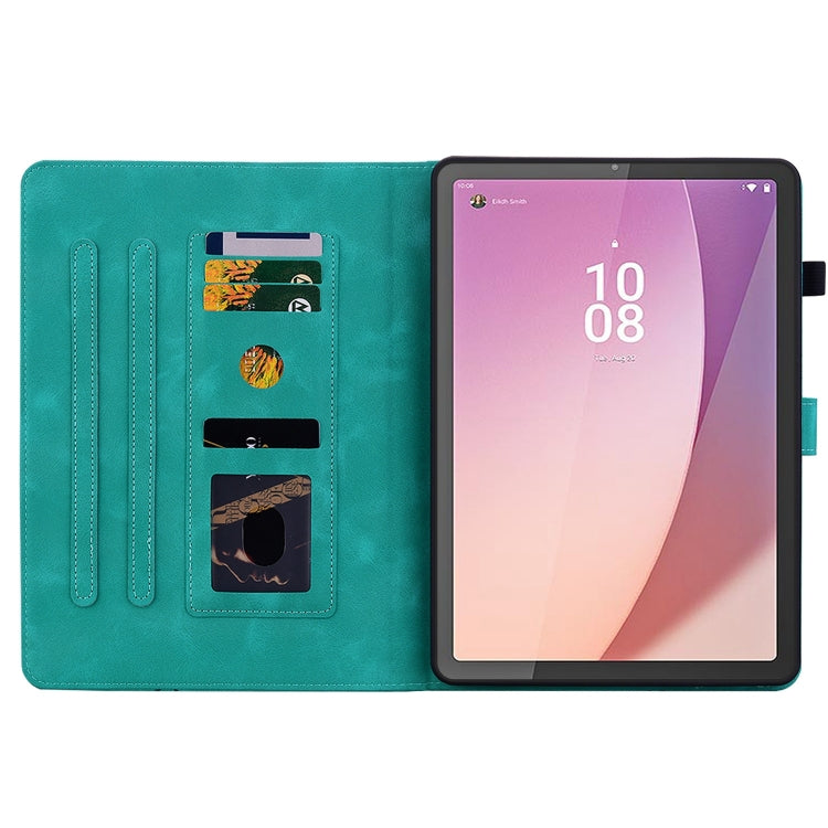 For Lenovo Tab M9 Lily Embossed Leather Tablet Case