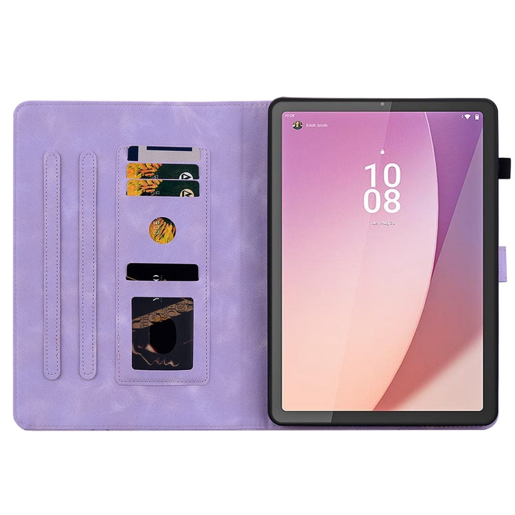 For Lenovo Tab M9 Lily Embossed Leather Tablet Case