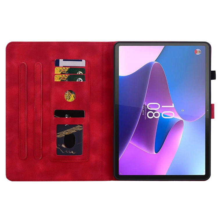 For Lenovo Tab P11 Pro Gen 2 11.2 Lily Embossed Leather Tablet Case