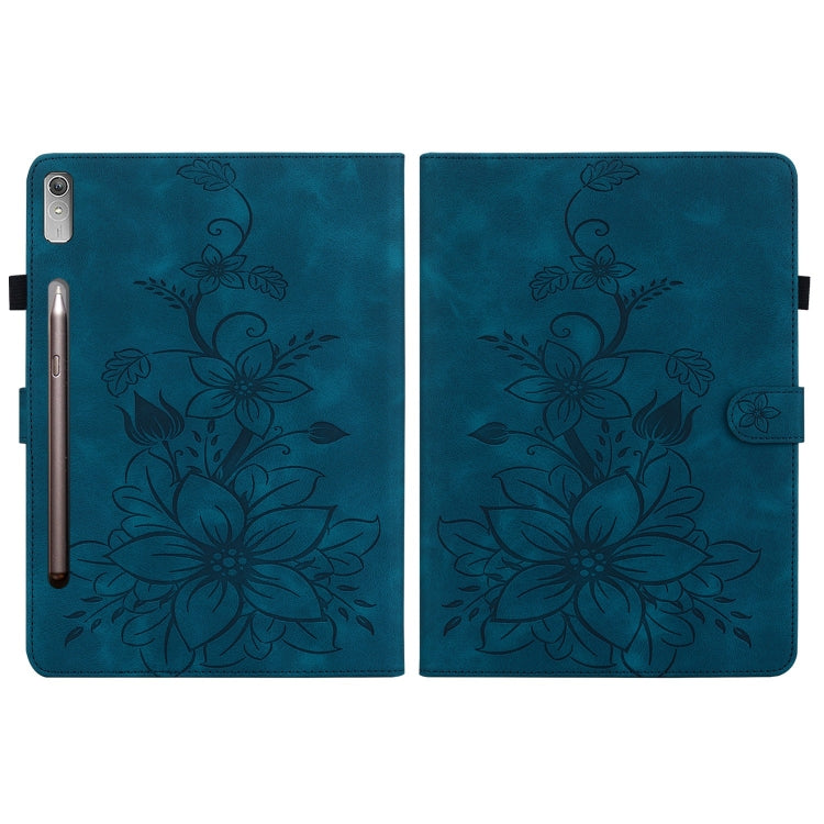 For Lenovo Tab P11 Pro Gen 2 11.2 Lily Embossed Leather Tablet Case